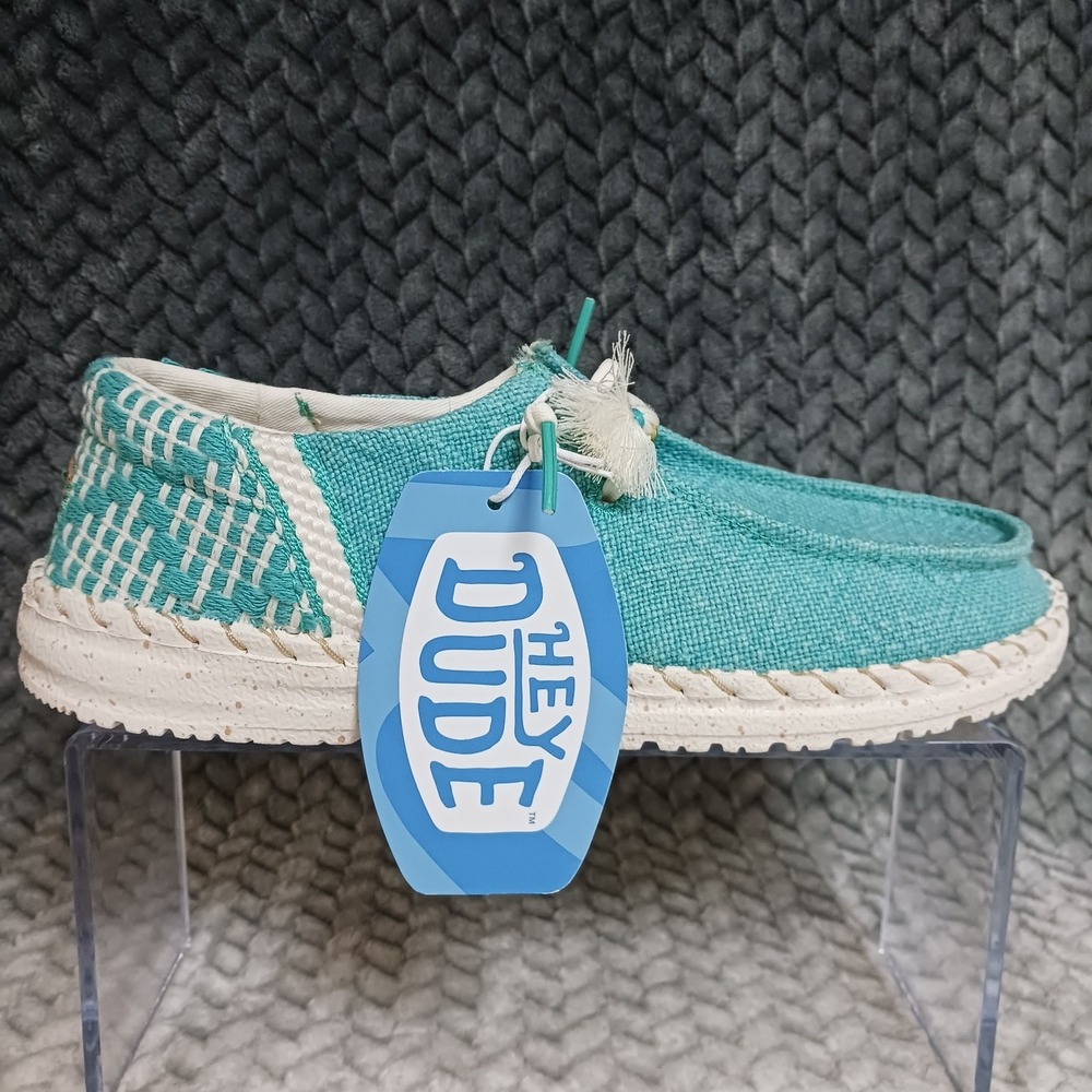 Hey Dude Wendy Funk Coastal Jute Women's Sneakers Shoes Ceramic Blue Size 6 - Picture 7 of 10
